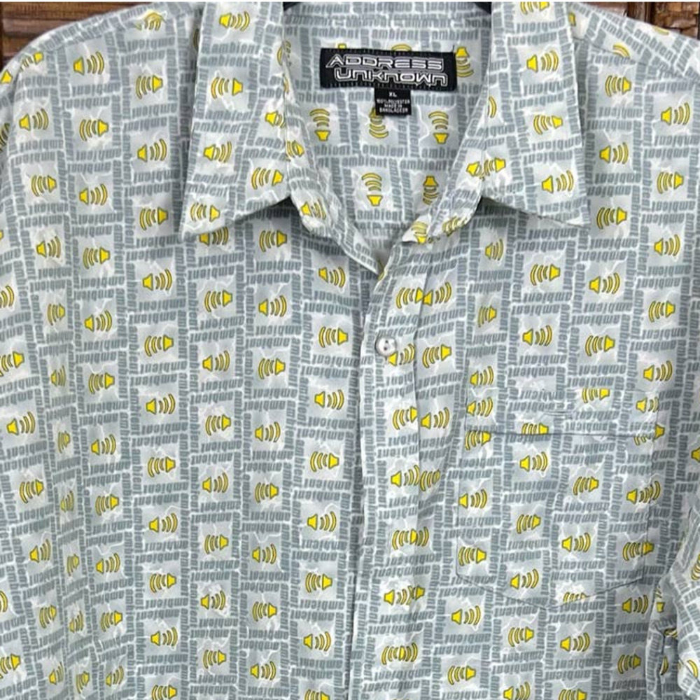 Address Unknown Shirts Retro Volume Pattern Short… - image 4